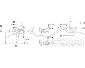 3.06 Řidítka - Gilera DNA 50ccm 2T od 2006 (ZAPC27000...)