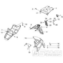 2.37 Zadní kryt, blatník - Gilera Runner 125 VX 4T 2006-2007 UK (ZAPM46300)