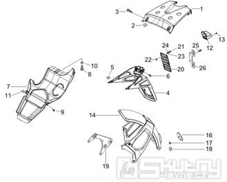 2.37 Zadní kryt, blatník - Gilera Runner 125 VX 4T 2006-2007 UK (ZAPM46300)