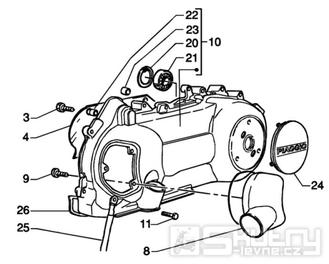 T15 Odvětrávání klikové skříně - Gilera Runner VX 125 4T (ZAPM24100, ZAPM24000)