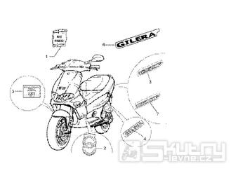 T26/B Samolepky, loga (pro model 2002) - Gilera Runner 125 FX DT 2T LC (ZAPM0700...)