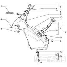 T34 Palivová nádrž - Gilera Runner 50 do roku 1999 (ZAPC14000)