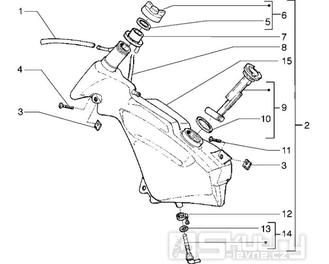 T34 Palivová nádrž - Gilera Runner 50 do roku 1999 (ZAPC14000)