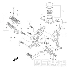 FIG28 Zadní brzda - Hyosung GT 250i NE (Naked)