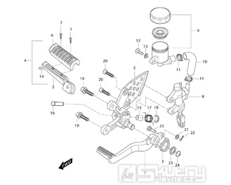 FIG28 Zadní brzda - Hyosung GT 250i NE (Naked)