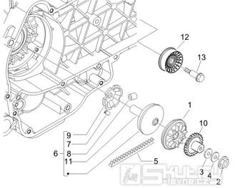 1.13 Řemen variátoru, variátor - Gilera Runner 200 VXR 4T LC 2006 UK (ZAPM46400)