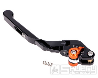 Spojková páčka / brzdová páčka Puig 3.0 zadní nastavitelná, sklopná – černá/oranžová