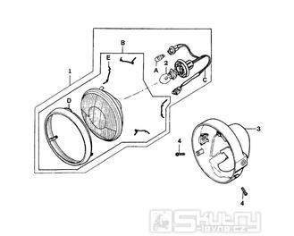 F01 Světlomet - Kymco SECTOR 125