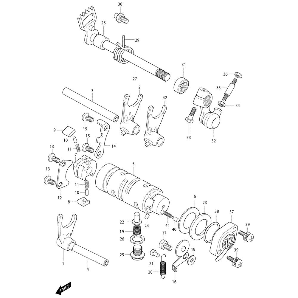 FIG16 Řazení - Hyosung GT 250i NE (Naked)