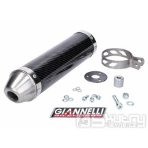 Zadní tlumič Giannelli carbon pro Aprilia RX, SX 50 06-15, Derbi Senda 50 RX, SM X-Race, X-Treme 09-15