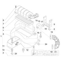 1.45 Vzduchový filtr - Gilera Nexus 500 4T LC 2006-2008 (ZAPM35200)