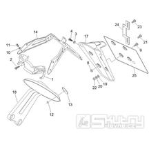 2.37 Zadní kryt, blatník - Gilera Nexus 500 4T LC 2009-2011 (ZAPM35200)