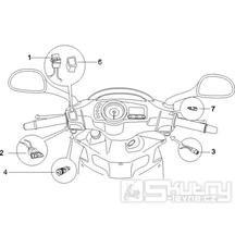 6.01 Přepínače světel a blinkrů, tlačítko startování a houkačky - Gilera Runner 50 PureJet 2005-2006 UK (ZAPC46200)