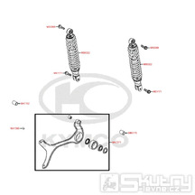 F16 Tlumiče a zadní kyvná vidlice pro Kymco Super 8 125 [LC2U82000] (KL25CA) KC125T-B