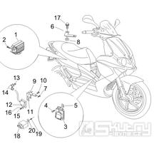 6.06 Regulátor napětí, zapalovací cívka a kabel - Gilera Runner 200 VXR Race 2006 UK (ZAPM46300)