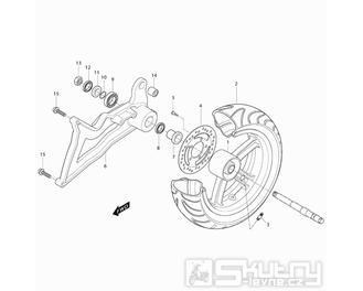 43 Zadní kolo s brzdou - Hyosung MS3 125i