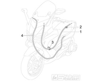 5.03 Brzdové lanko - Gilera Nexus 250 4T LC 2006 UK (ZAPM35300)