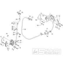 5.01 Brzdový třmen, destičky - Gilera Nexus 250 4T LC 2006 UK (ZAPM35300)