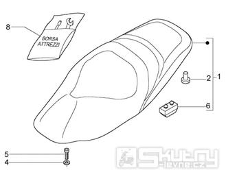 T29 Sedačka - Gilera Nexus 500ccm 4T LC do roku 2005 (ZAPM35200... , ZAPM3510...)