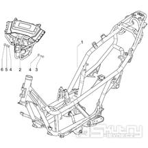 2.01 Rám, stupačky - Gilera Nexus 250 4T LC 2006 (ZAPM35300)