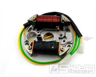 Základní deska zapalování 90mm s primárním proudem a světelnou cívkou pro Hercules, Zündapp, Kreidler, Puch