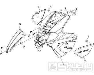 2.26 Přední plast, kapotáž - Gilera Runner 50 PureJet SC 2006 (ZAPC46200)