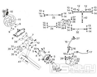 5.04 Brzdy, brzdový systém - Gilera Oregon 250 2007-2009 (RGEYN25D5)