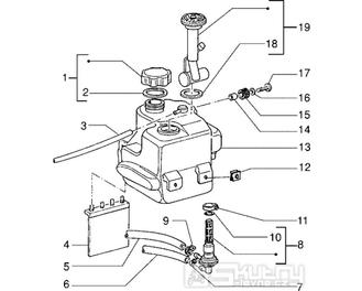 T21 Palivová nádrž - Gilera Storm 50ccm 1998-2005 (TEC2T...)