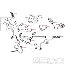 F03 Gripy / Zrcátka / Řidítka / Přední kapotáž - Kymco MXU 500 2WD
