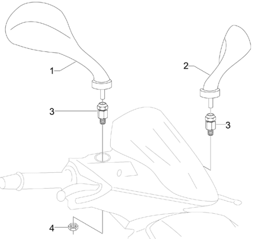 2.45 Zrcátka - Gilera Runner 50 SP 2008-2009 (ZAPC46100)