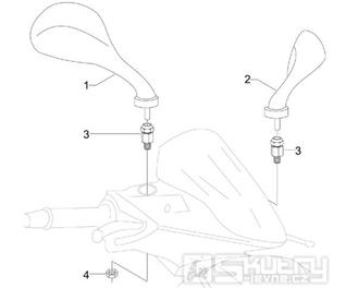 2.45 Zrcátka - Gilera Runner 50 SP 2008-2009 (ZAPC46100)