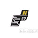 Nápis S50 N samolepicí fólie žlutá pro Simson S50