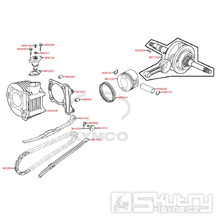 E03 Válec a kliková hřídel pro Kymco Super 8 125 [LC2U82000] (KL25CA) KC125T-B
