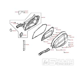 F13 Vzduchový filtr / Airbox - Kymco Downtown 125i ABS SK25AC