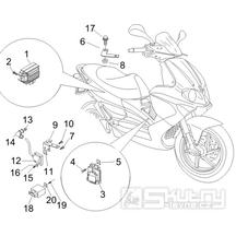 6.06 Regulátor napětí, zapalovací cívka a kabel - Gilera Runner 200 VXR 4T LC 2006 UK (ZAPM46400)