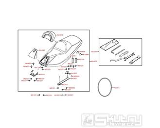 F09 Sedačka a nářadí - Kymco Xciting 500i R ABS