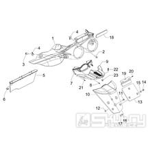 2.37 Zadní plasty kapotáže - Gilera Fuoco 500ccm 4T-4V ie E3 LT od 2013 (ZAPM83100...)