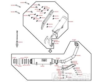 F14 Výfuk - Kymco Xciting 300i R