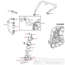 E07 Čerpadlo chladící kapaliny - Kymco Xciting 500i EVO SBA0BB