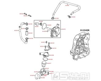 E07 Čerpadlo chladící kapaliny - Kymco Xciting 500i EVO SBA0BB