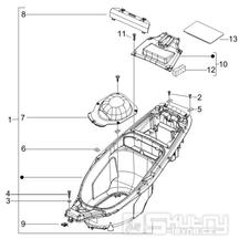 2.34 Podsedlový prostor pro přilbu - Gilera Runner 200 VXR 4T LC 2006 UK (ZAPM46400)