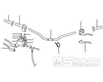 3.06 Řidítka, gripy, brzdová a spojková páčka - Gilera SMT 50 od roku 2006, D50B0 (ZAPG12D1)