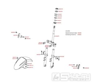 F06 Vidlice / přední blatník - Kymco Agility 125 MMC