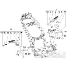 2.01 Rám, stupačky - Gilera Stalker 50 2T 2008-2011 (ZAPC40100, ZAPC40101)