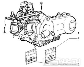 T1 Motor, těsnění motoru - Gilera Stalker 50 do roku 2005 (ZAPC13000...)