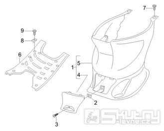 2.31 Středový plast, stupačky - Gilera Stalker 50 2T 2005-2006 (ZAPC40100)