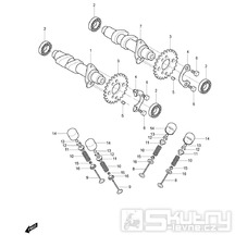 FIG08v Vačková hřídel / Ventily přední - Hyosung GV 125M C Aquila