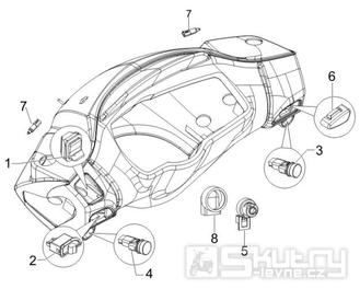 6.01 Přepínače světel a blinkrů, tlačítko startování a houkačky - Gilera Runner 50 PureJet ST 2008 (ZAPC46200)