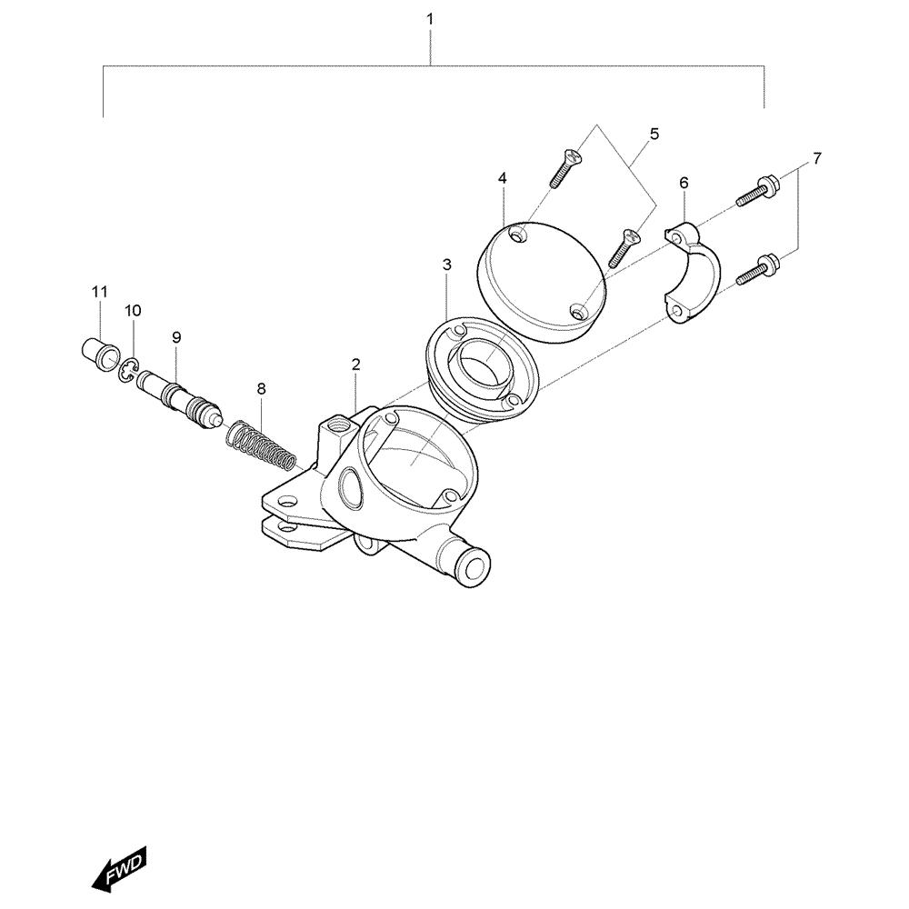 FIG42 Hlavní brzdový válec - Hyosung GV 125M C Aquila