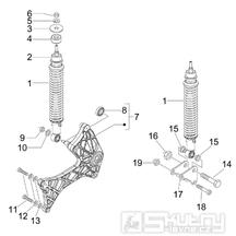 4.10 Zadní tlumič - Gilera Runner 125 VX 4T 2006-2007 UK (ZAPM46300)